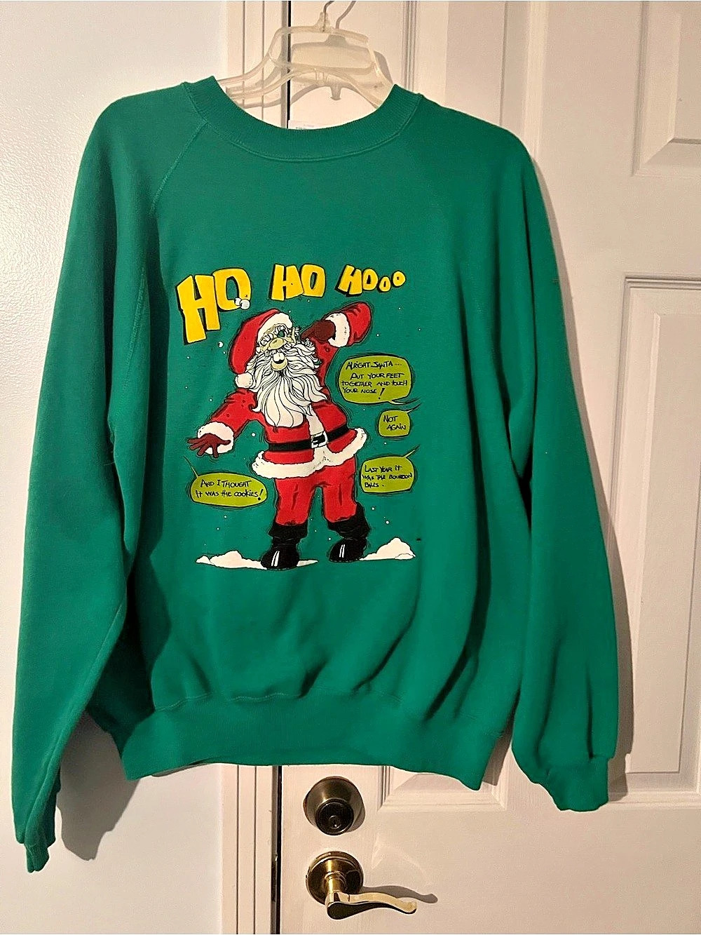 Santa Graphic Green Sweatshirt